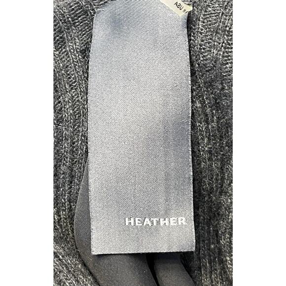 HEATHER Silk/Cashmere/Wool Blend Women’s Open Front Cropped Sweater Quiet Luxury - Picture 5 of 7